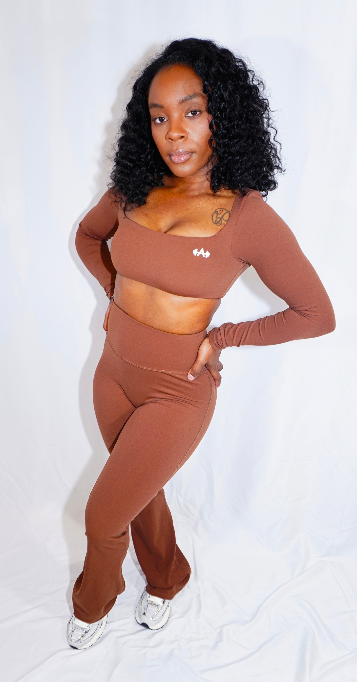 Square Neck Crop Top Pants Set